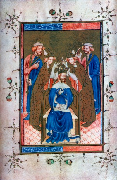 Coronación de un Rey, del Liber Regalis, Abadía de Westminster, siglo XIV, 1937 de Unbekannt