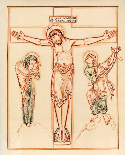 Crucifixión, 980-1000 d.C. de Unbekannt
