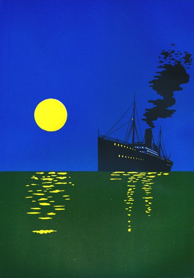Crucero en el mar con sol, 1909 de Unbekannt