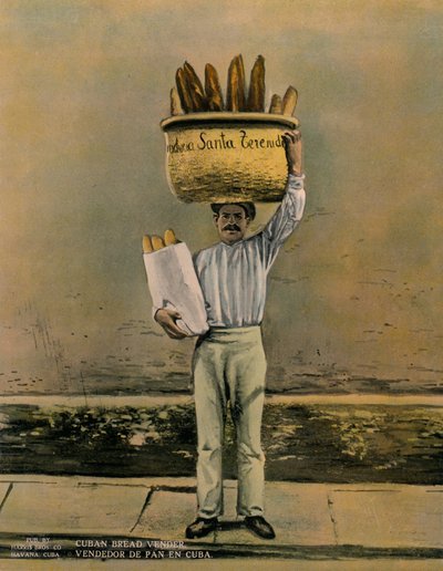 Vendedor de pan cubano, c. 1920 de Unbekannt