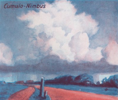 Cumulo-Nimbus - Una docena de las principales formas de nubes en el cielo, 1935 de Unbekannt