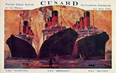 Transatlánticos de Cunard, años 1920 de Unbekannt