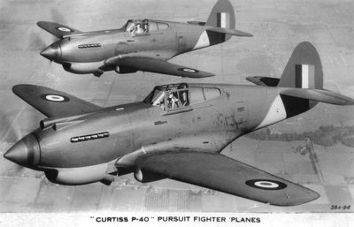 Aviones de combate Curtiss P-40 de Unbekannt