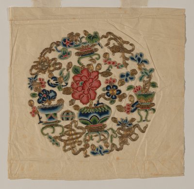 Motivo recortado en bordado, China, dinastía Qing 1644-1911, siglo XIX de Unbekannt