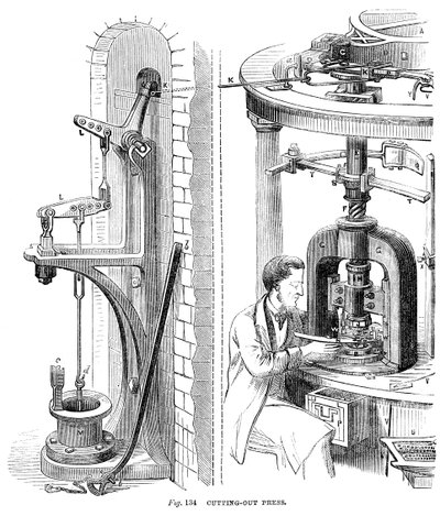Cortando prensa, 1866 de Unbekannt