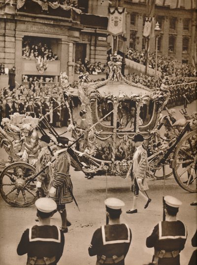 Cynosure de todas las miradas en las procesiones: El coche estatal, 1937 de Unbekannt