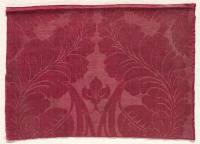 Damasco con diseño de hojas y flores, 1700s - 1800s de Unbekannt