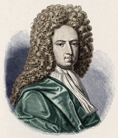Daniel Defoe - retrato. Autor y periodista inglés 1660-1731 de Unbekannt