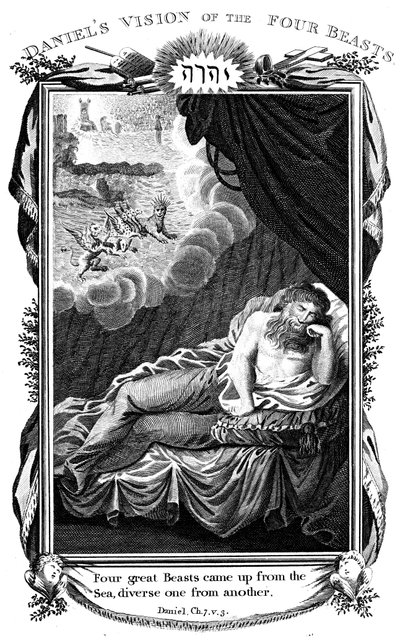 Visión de Daniel de las bestias, 1804 de Unbekannt