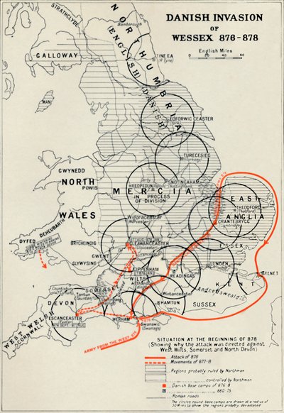 Invasión danesa de Wessex 876-878 de Unbekannt
