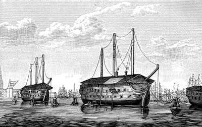 Barcos prisión daneses Dronning Maria y Waldemar, Copenhague, 1848-1849 de Unbekannt