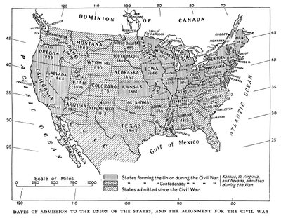 Fechas de admisión a la Unión de los Estados y la alineación para la guerra civil, 1933 de Unbekannt