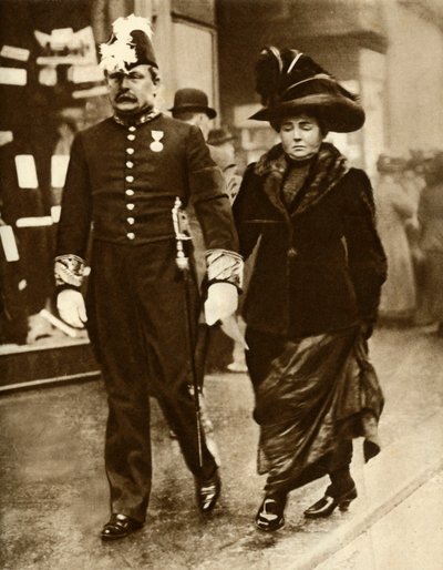 David Lloyd George y su esposa Margaret, 1910, 1935 de Unbekannt