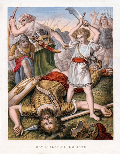 David matando a Goliat, c1860 de Unbekannt