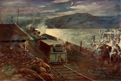 El intento de De Wet de cruzar el ferrocarril, 1902 de Unbekannt