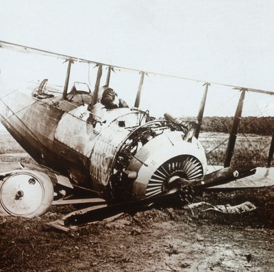 Piloto muerto en avión Salmson derribado, c1914-c1918 de Unbekannt