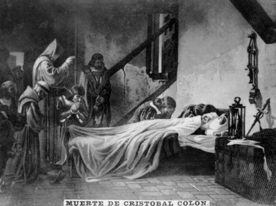 Muerte de Cristóbal Colón, siglo XVI, 1920s de Unbekannt