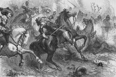 Muerte de Falkland, en Newbury, 20 de septiembre de 1643, c1880 de Unbekannt