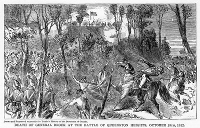 Muerte del General Brock en la Batalla de Queenston Heights, 13 de octubre de 1812, 1877 de Unbekannt
