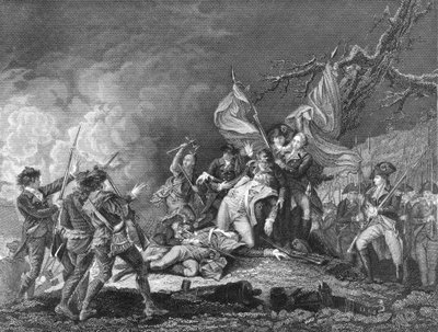 Muerte del General Montgomery en Quebec, diciembre 1775 de Unbekannt