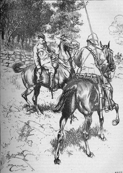 Muerte del General Symons en la Batalla de Talana Hill, Segunda Guerra Bóer, 1899 1906 de Unbekannt