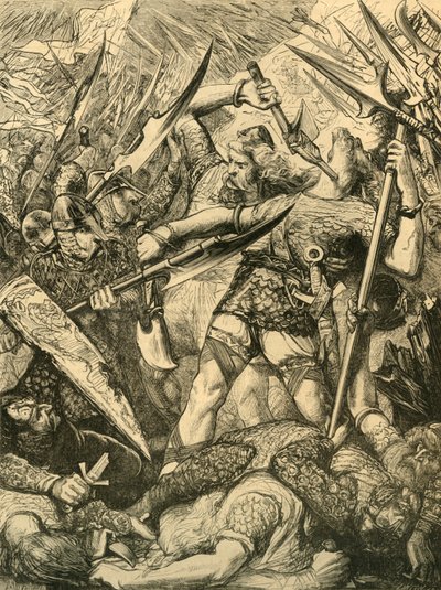 Muerte de Harold en la Batalla de Hastings, 1873 de Unbekannt