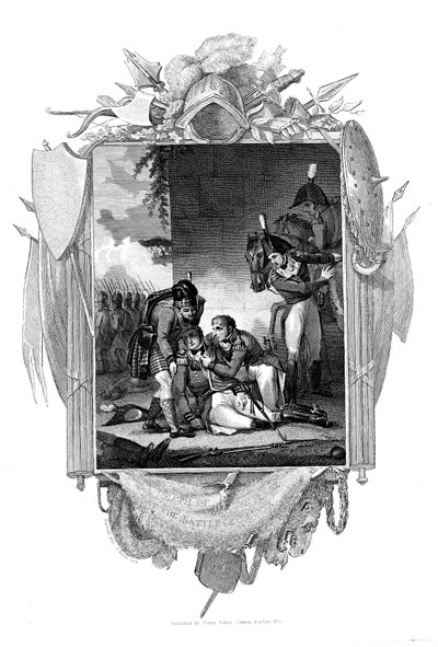 Muerte del teniente general Sir John Moore, soldado británico, La Coruña, España, 1809 de Unbekannt