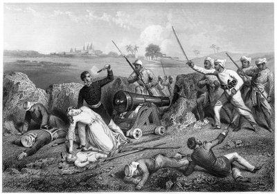 Muerte del Mayor Skene y su esposa en Jhansi, 1857, c1860 de Unbekannt
