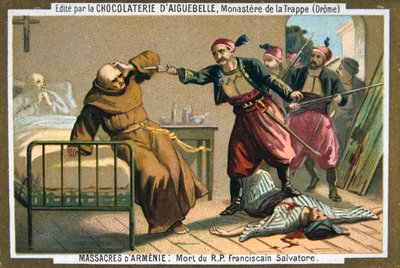 Muerte del Reverendo Padre Salvatore, un monje franciscano, 1895 de Unbekannt