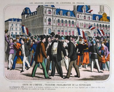 Declaración de la Tercera República Francesa, 4 de septiembre de 1870 de Unbekannt