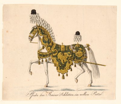Muebles decorados del caballo ceremonial de los emperadores, 1815 de Unbekannt