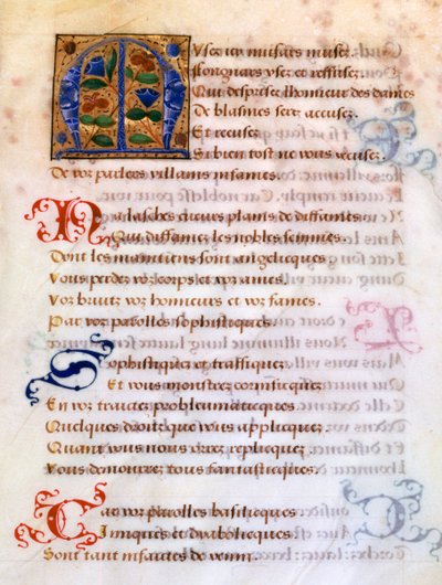Letra inicial decorada M, siglo XVI de Unbekannt