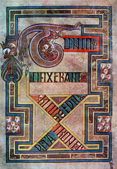 Página decorada, 800 d.C., siglo XX de Unbekannt