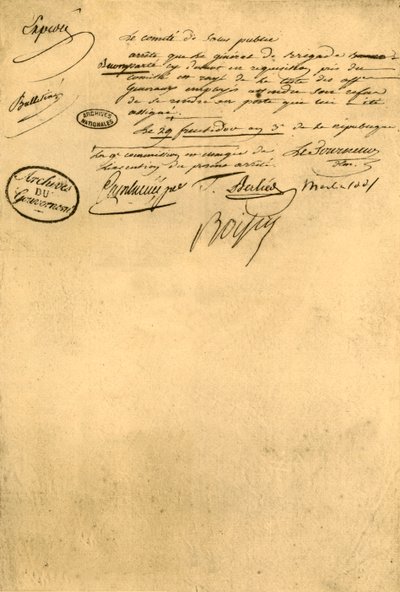 Decreto del Comité de Salud Pública, 5 de septiembre de 1795, 1921 de Unbekannt
