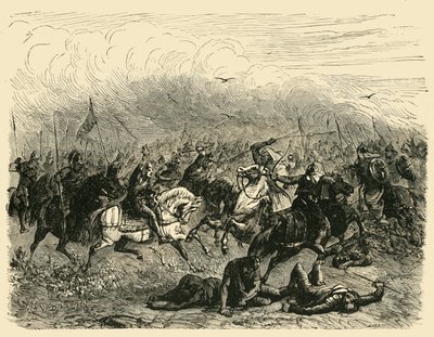 Derrota de Abdalrahman en Poitiers, 732AD, 1890 de Unbekannt