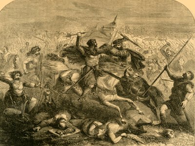 Derrota de los Sajones por Arturo, c1890 de Unbekannt
