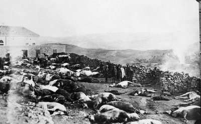 Defensa de la Ciudadela de Rachaya, rebelión drusa, Jabal el Druze, Siria, 1925 de Unbekannt
