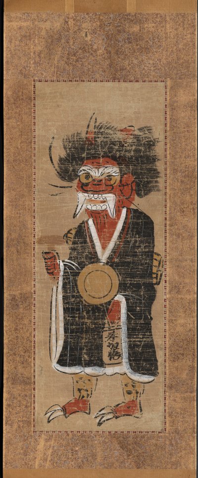 Demonio entonando el nombre de Buda Oni no nenbutsu de Unbekannt