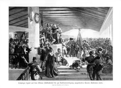 Manifestaciones de estudiantes en Viena 1848, 1900 de Unbekannt