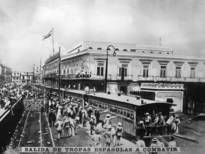 Salida de las tropas españolas, 1870s de Unbekannt