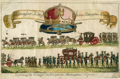 Representación de la Corona Real de Bohemia: Presentación de la entrada de la Corona Real de Bohemia, 1743 de Unbekannt