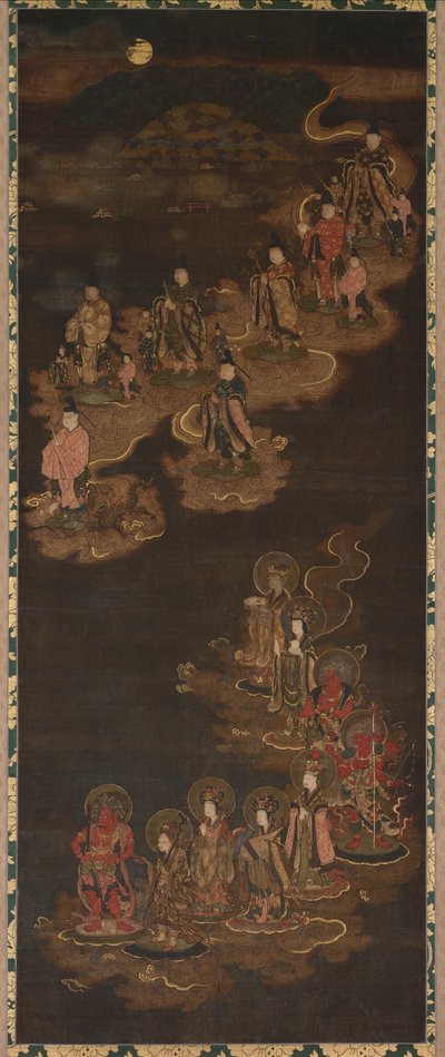 Descenso de los Nueve Luminares y las Siete Estrellas en Kasuga, 1300s de Unbekannt