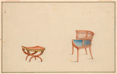 Diseño para silla y taburete de Unbekannt