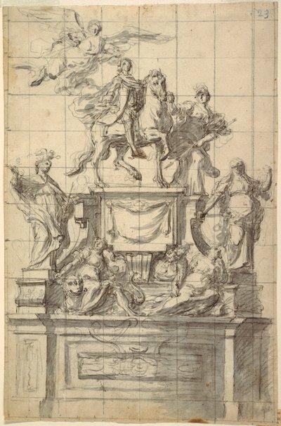 Diseño para un monumento al emperador Carlos VI de Nápoles de Unbekannt