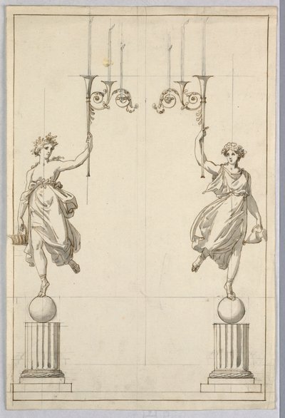 Diseño para un par de candelabros de Unbekannt
