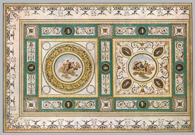 Diseño para un techo en una sala de estar, Italia, 1928 de Unbekannt