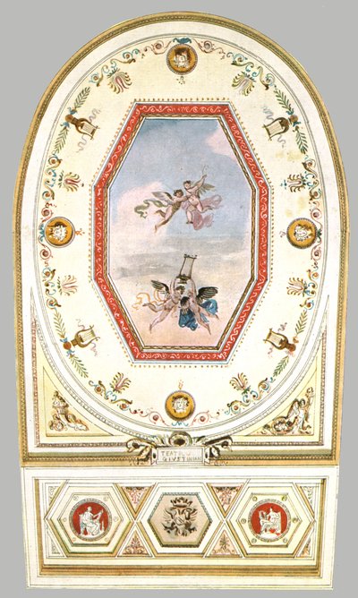 Diseño para un techo en un teatro, Italia, 1928 de Unbekannt