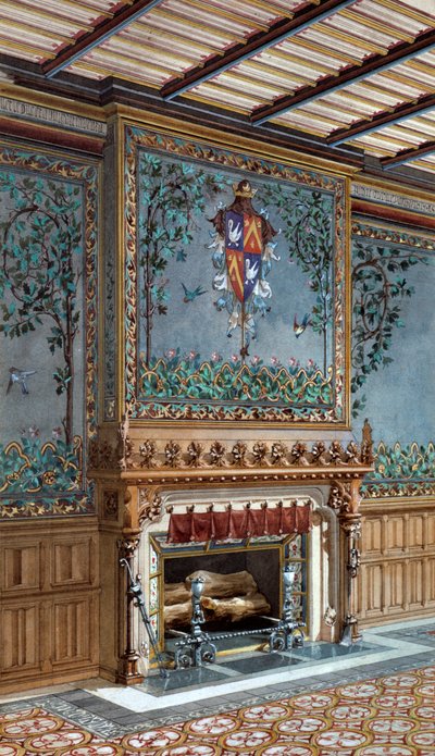 Diseño para un interior, 1868 de Unbekannt