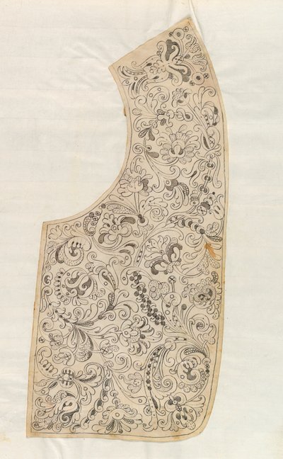 Diseño para la confección de un cuello de encaje de aguja para hombre de Unbekannt
