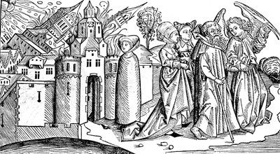 Destrucción de Sodoma y Gomorra por terremoto, 1493 de Unbekannt
